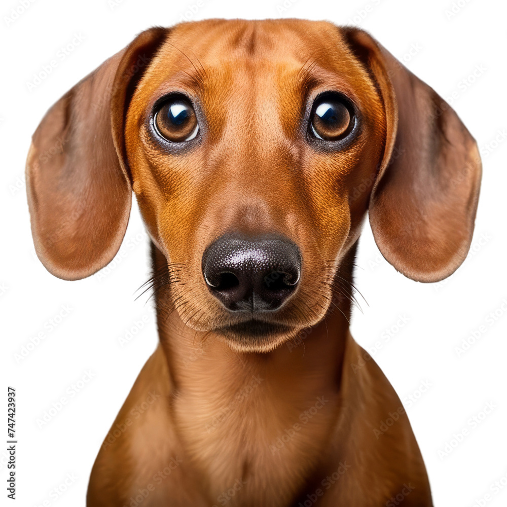 Cute dog isolated on transparent background