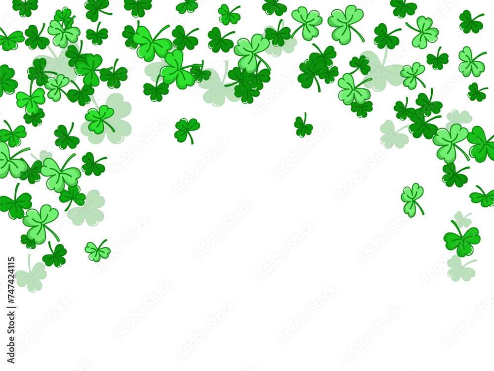 shamrock or clover leaves flat design green background pattern seamless vector illustration shamrock or clover leaves flat design green background pattern seamless vector illustration