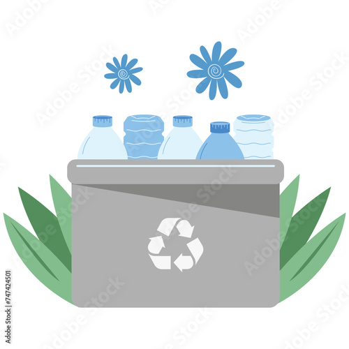 Together saving water and protecting the environment  2D Illustrations