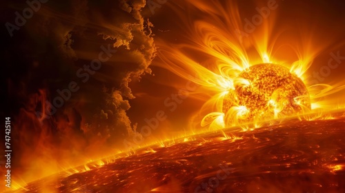 sun seen from an astronaut's perspective