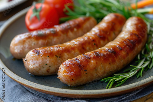 A plate of Cumberland sausage, a type of pork sausage from the county of Cumbria