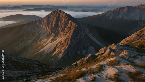 Beautiful czarny staw gasienicowy at dawn in polish mountains