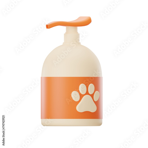 Pet Shampoo Pet Care 3D Illustrations