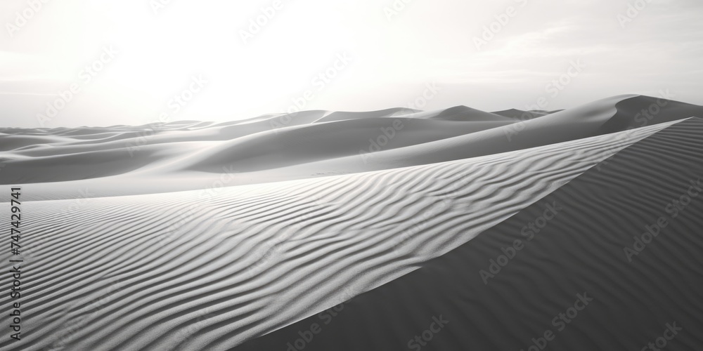 A monochrome image of sand dunes, suitable for various projects