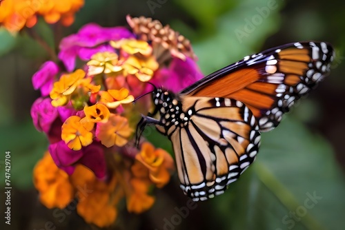 monarch butterfly on flower © Riaz