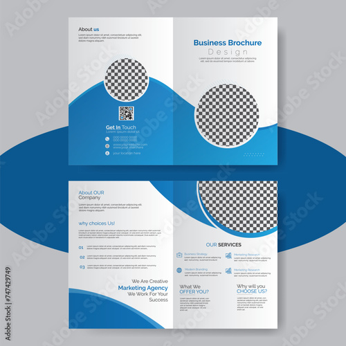 Bi fold brochure design template. Corporate bi fold business brochure design template in A4 size.4 page brochure design layout.