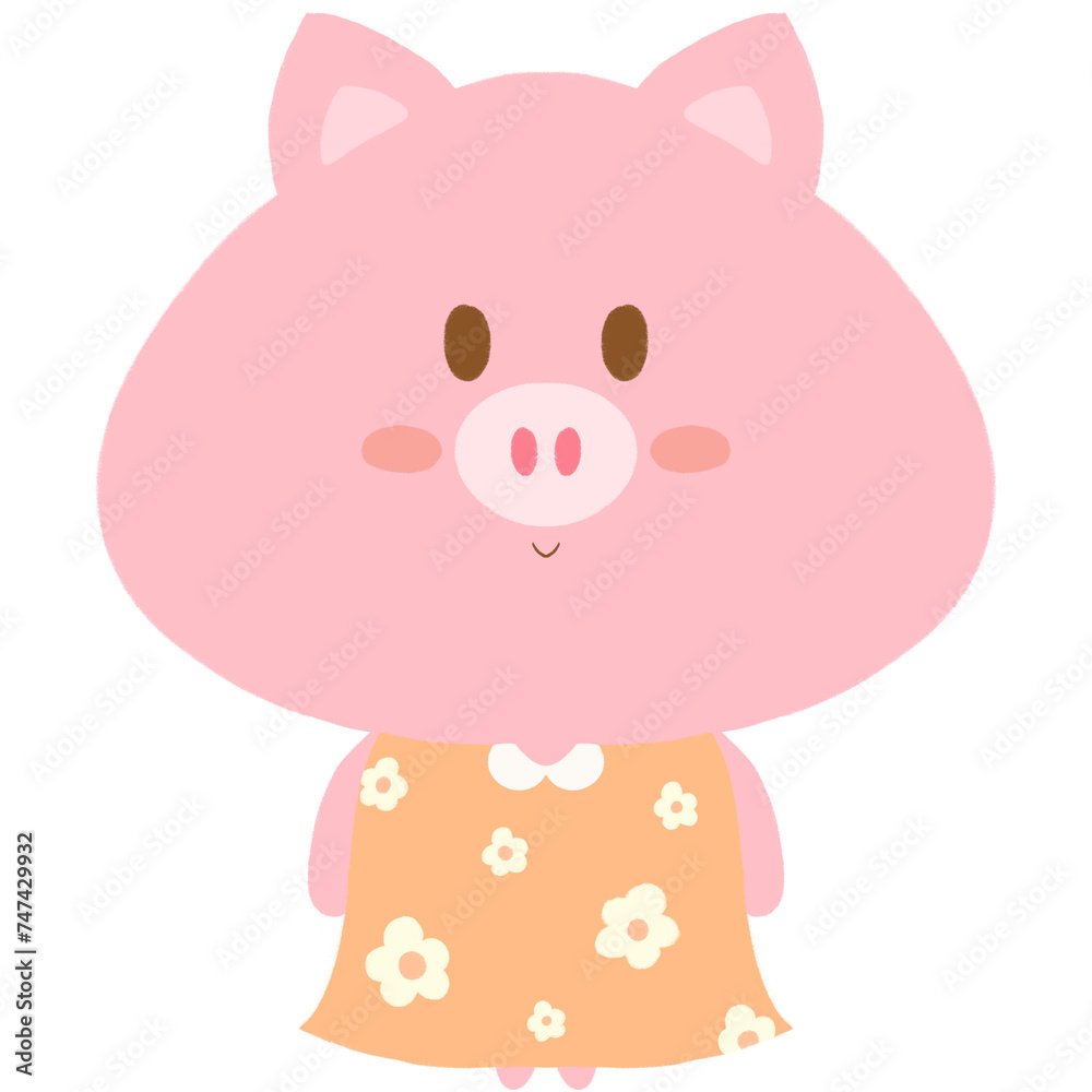 Three little pigs doodle for kid, hand drawn Three little pigs doodle for kid, hand drawn