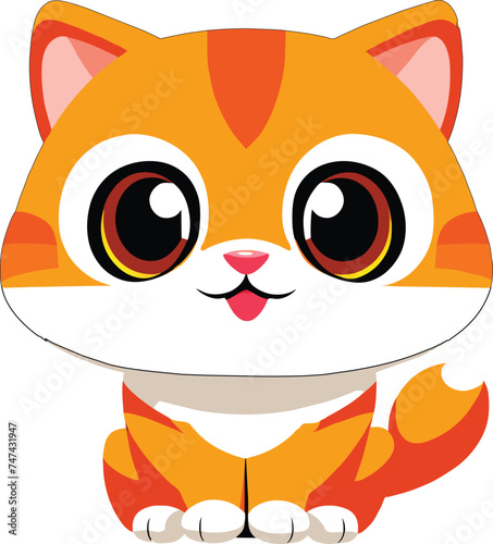 cat vector set graphic clipart design
