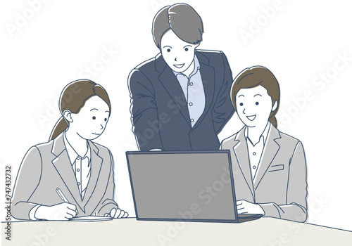 研修する人々