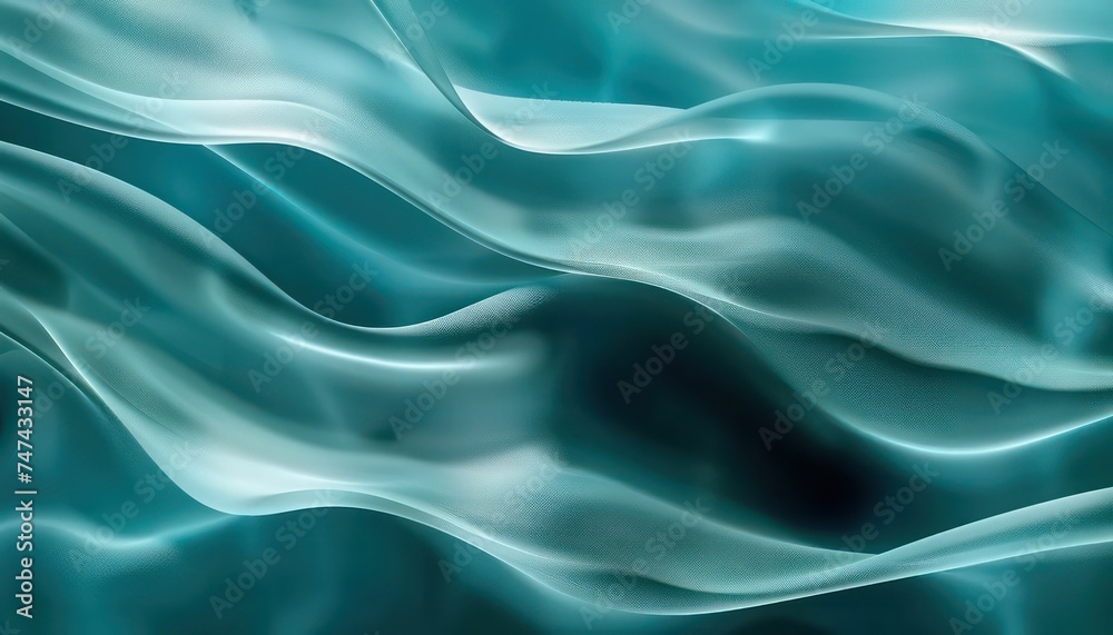 Obraz premium an abstract blue and green background, in the style of graceful lines, dark teal and light teal