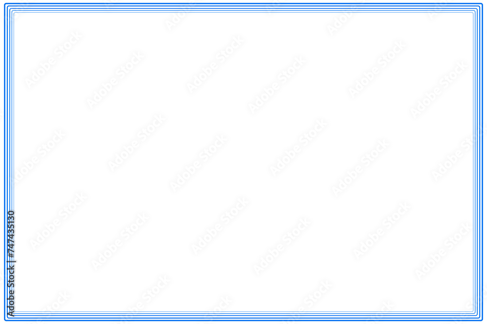 Border frame design concept of blue strokes on white background - vector illustration Border frame design concept of blue strokes on white background - vector illustration