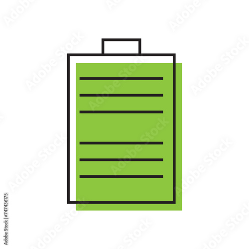 battery line icon logo vector