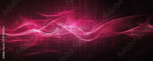 red and white abstract geometric background with a grid on a black background, in the style of dark magenta and dark bronze