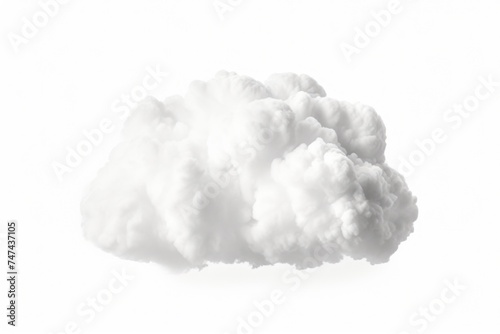 A serene white cloud floating in the air. Suitable for various design projects
