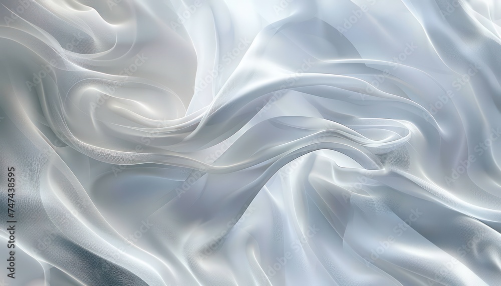 white flat abstract background | white silver white light, in the style of flowing fabrics white flat abstract background | white silver white light, in the style of flowing fabrics