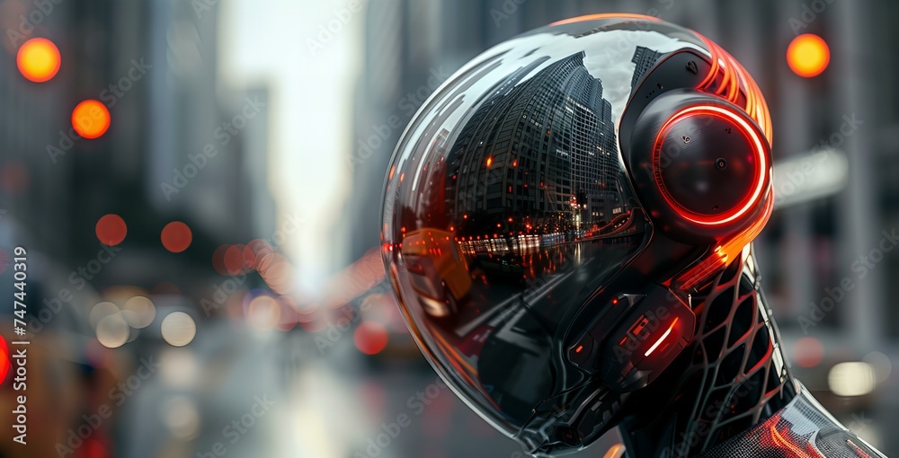 Robot, high technology, city of the future Robot, high technology, city of the future