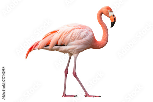 flamingo photo isolated on transparent background.