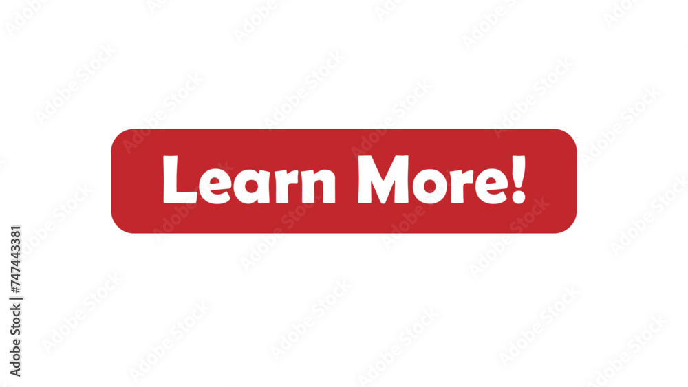 Learn more button with icon isolated on background Learn more button with icon isolated on background