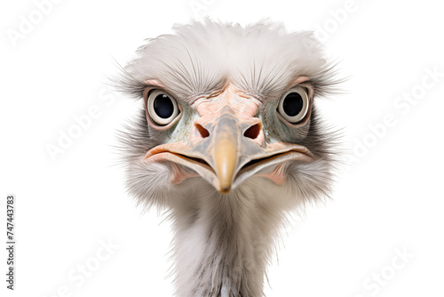 ostrich photo isolated on transparent background.