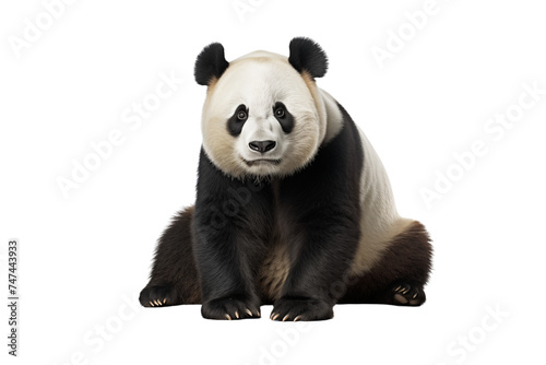 panda bear photo isolated on transparent background.