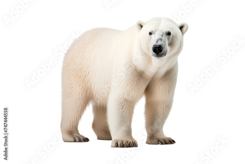 polar bear photo isolated on transparent background.