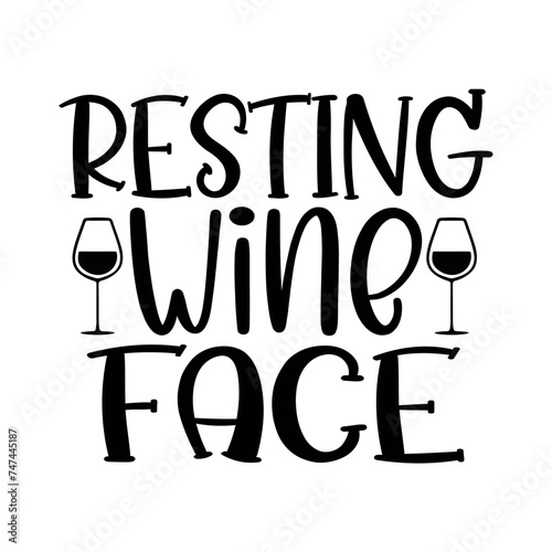 Resting Wine Face SVG Design