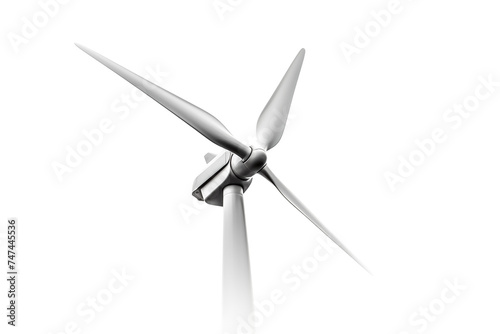wind turbine for clean energy concept isolated on transparent background.