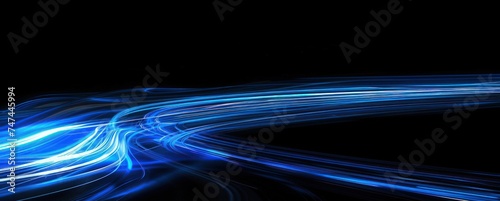 blue black light background with speed speed vector illustration, in the style of free-flowing lines