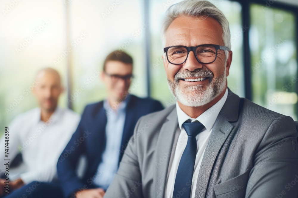 A man in a suit and tie smiling at the camera. Suitable for business and professional concepts