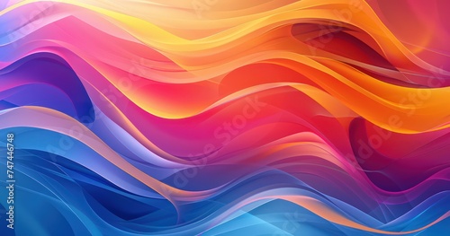 Wallpaper Mural colorful wavy background, in the style of minimalist backgrounds, vibrant murals, colorful shapes Torontodigital.ca