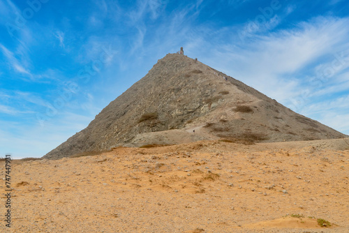 Sacred mountain with blue sky in Guajira  Colombia.