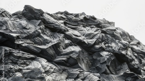 Black and white photo of a rock formation, suitable for various design projects