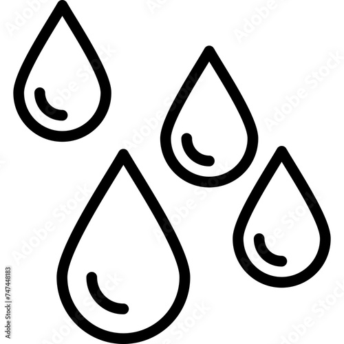 Drops Vector Line Icon