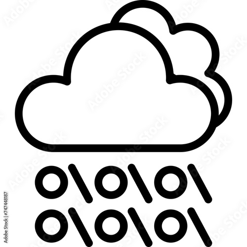 Hail Vector Line Icon