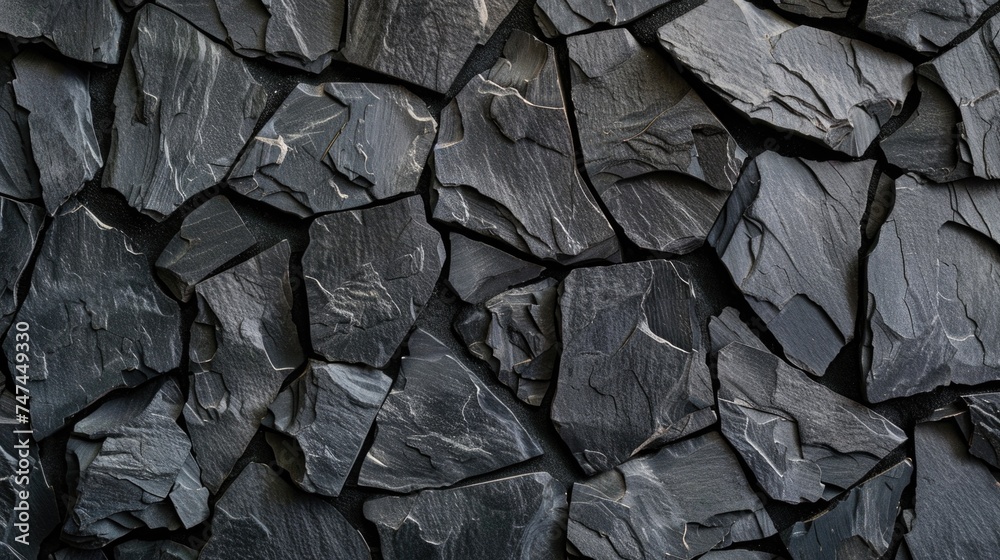 Detailed close up of a black rock wall, suitable for backgrounds Detailed close up of a black rock wall, suitable for backgrounds