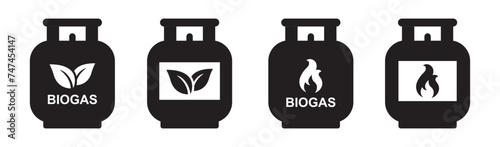 Bio gas icon, vector illustration