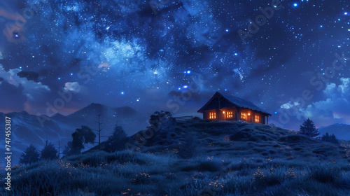 Alone in a dream house perched on a remote hilltop, an individual finds solace in astronomy, the stars offering companionship in the silence(131)(1)-Enhanced-SR