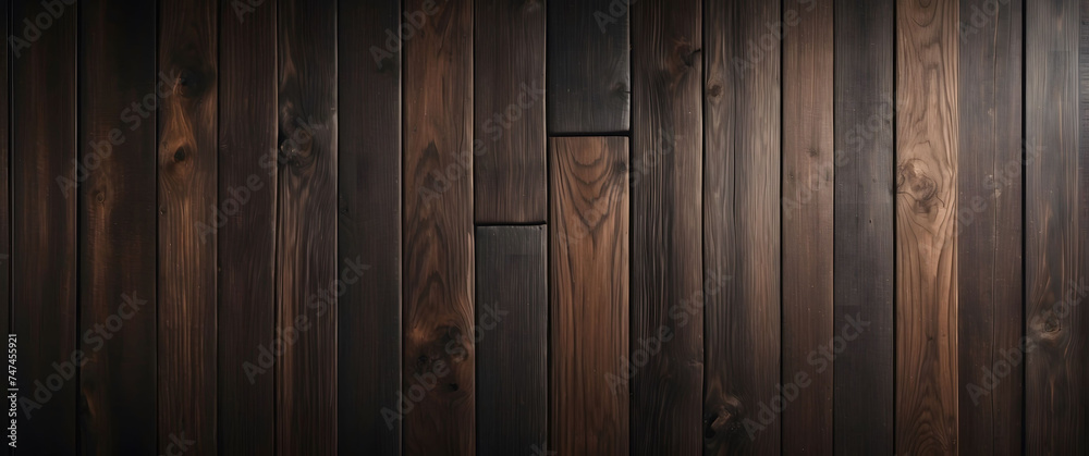 Naklejka premium dark wood background