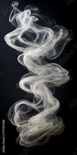 Photograph capturing the ethereal beauty of swirling tendrils of smoke illuminated by soft, diffused light.