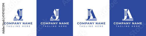 Letters JA and AJ Pillar Logo, suitable for business with JA and AJ related to Pillar