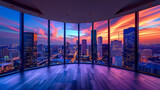 Luxurious Houston skyline vista from penthouse, panoramic and elegant, epitomizing urban sophistication.generative ai