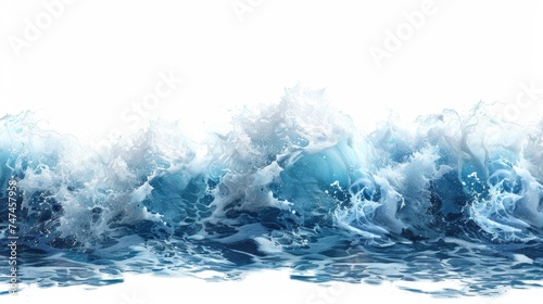 Powerful ocean wave crashing with force. Suitable for nature and travel themes