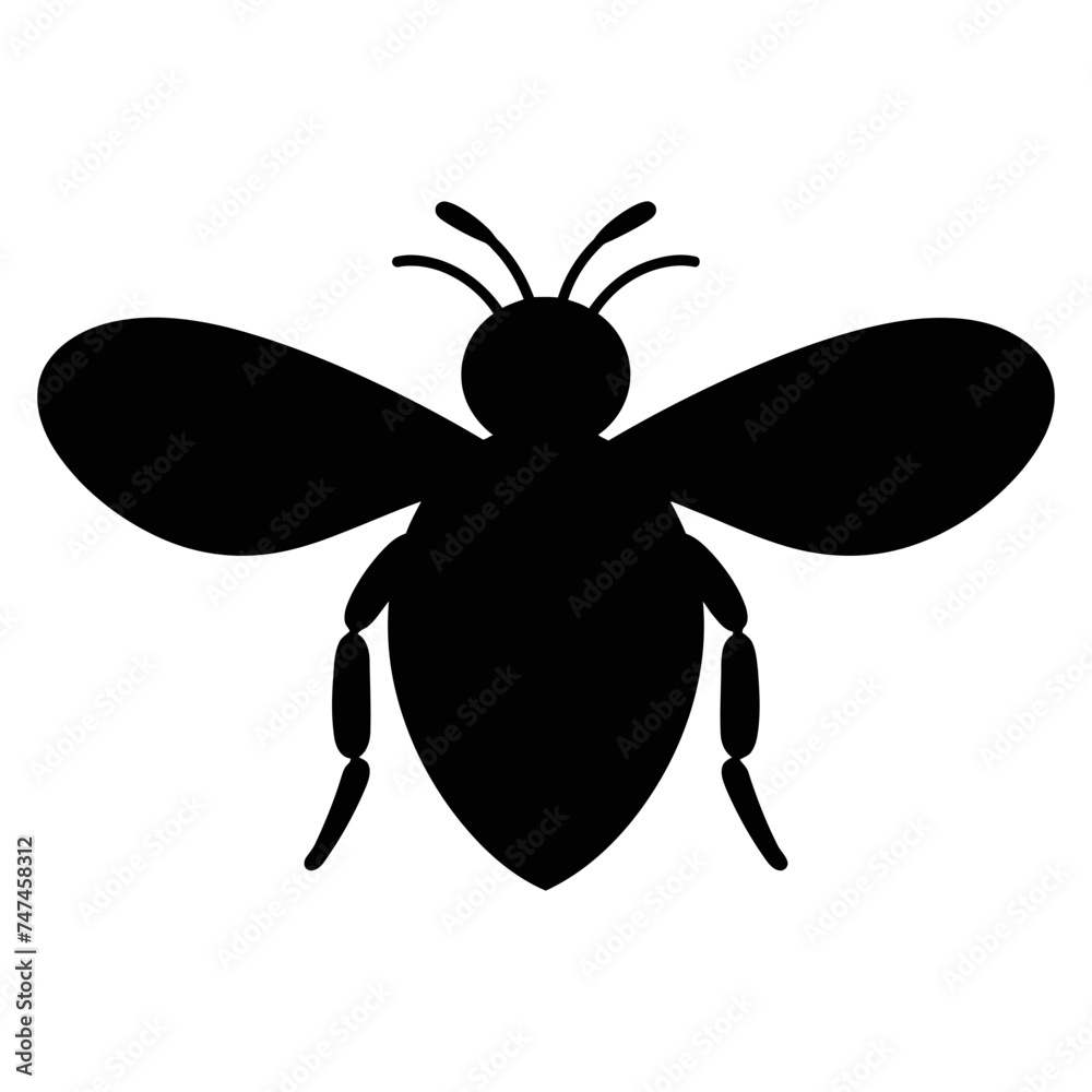 Bee silhouette. Cute bee black silhouette icon. Black and white beetle
Bee silhouette. Cute bee black silhouette icon. Black and white beetle