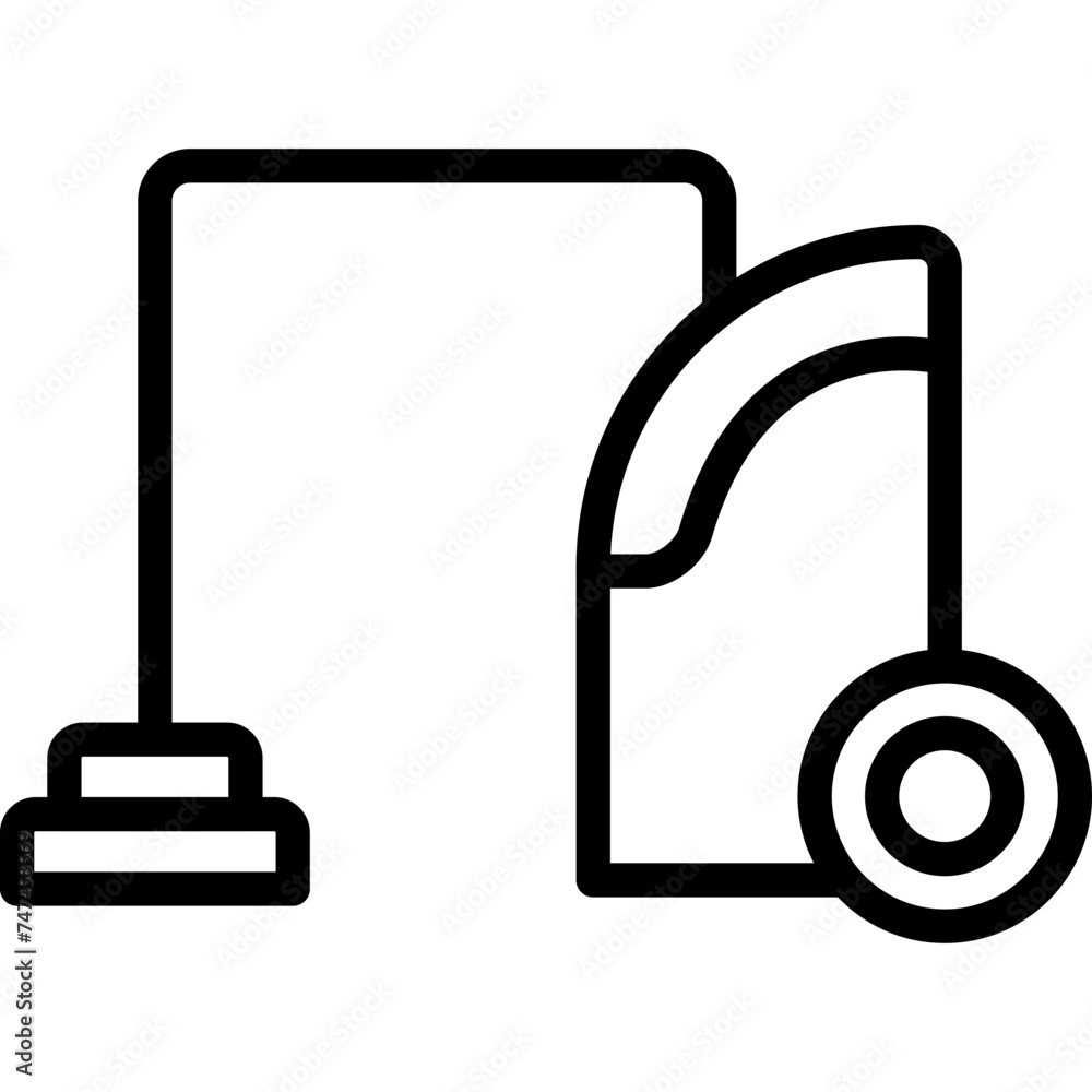 Obraz premium Vacuum Cleaner Vector Line Icon