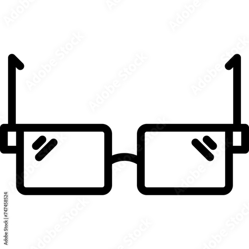 Safety Glasses Vector Line Icon