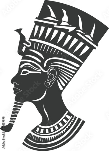 Silhouette single ancient egyptian hieroglyphs symbol logo black color only