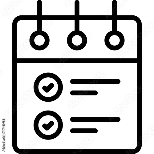 List Vector Line Icon