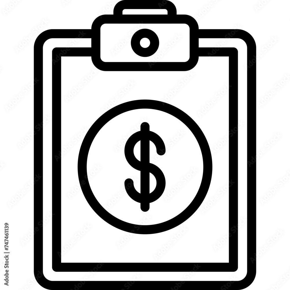 Clipboard Vector Line Icon Clipboard Vector Line Icon