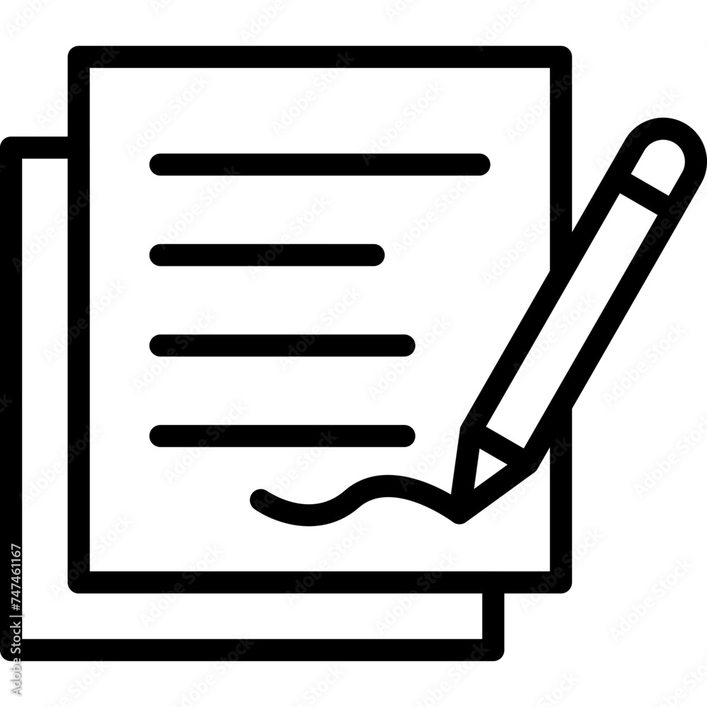 Agreement Vector Line Icon