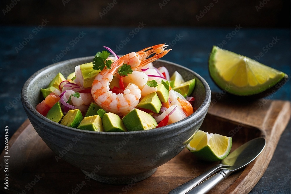 Bowl of Shrimp, Avocado, and Cilantro Salad Bowl of Shrimp, Avocado, and Cilantro Salad